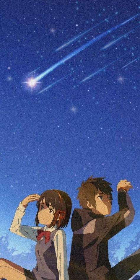 Wallpers Aesthetic, Mitsuha And Taki, Makoto Shinkai Movies, True Love Quotes For Him, Your Name Wallpaper, Makoto Shinkai, Your Name Anime, Film Anime