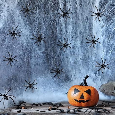 An Amazons Choice, Classic Halloween Decoration Spider web is one of the easiest ways to add Halloween spookiness to your house or party. Combine with other Halloween party decorations and party supplies, it will make it even more perfect! Halloween Before Christmas, Halloween Cobwebs, Spider Web Decoration, Fake Spider, Halloween Spider Decorations, Halloween Spider Web, Halloween Party Supplies, The Spider, Trick Or Treater