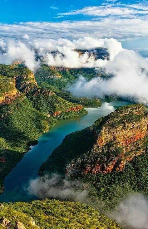 River Canyon, South Africa Travel, Alam Yang Indah, Africa Travel, Aerial View, Amazing Nature, Supercars, Mozambique, Vacation Spots