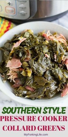 Pressure Cooker Collard Greens, Instant Pot Collard Greens Recipe, Instant Pot Collard Greens, Roots Recipes, Greens Recipe Soul Food, Vegan Collard Greens, Southern Collard Greens, Collard Greens Recipe, Bbq Dishes