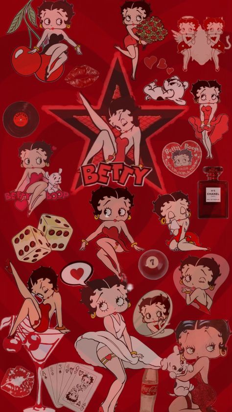 #bettyboop #betty #red #fyp Betty Boop Aesthetic, Betty Boop Wallpapers, Red And Black Wallpaper, Retro Wallpaper Iphone, Betty Boop Art, Iphone Wallpaper Vintage, Retro Wallpaper, Pretty Wallpaper Iphone, Red Wallpaper