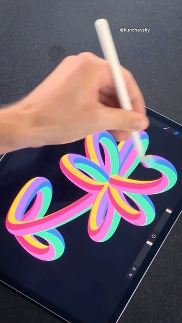 Procreate Tips on Instagram: "Amazing video by @kunchevsky Save to try it later 💛 ⠀ Fun and easy thing to do in Procreate! The trick is to set “Smudge Pull” for your brush to Max. It prevents the smudging color to fade out and gives this neat effect 🌈 ⠀ This is just one example of the initial spot. Experiment with different shapes and colors to get various effects for your illustrations! 🙌 ⠀ Hope you like this! Let me know if you want more tutorials ☺��️ ⠀ #procreate #procreatetutorial #digital Procreate Tips, Initial Art, Christmas Color Palette, Lipstick Palette, Procreate Ipad Art, Winter Color Palette, Procreate Tutorial, Procreate Ipad, Amazing Video