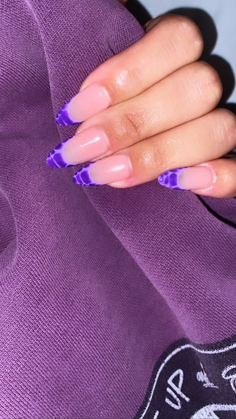 Purple Snake Print Nails, Purple Crocodile French Tip Nails, Purple Croc Print Nails, Crock Print Nails, Purple Blooming Gel Nails, Purple Crocodile Nails, Alligator Nails Designs, Purple Croc Nails, Alligator Nails