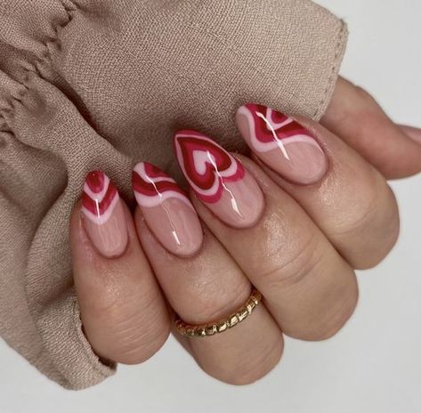 The Best Valentine's Day Nails on Pinterest | Pink Nails | Valentine Nails | Heart Nails | Valentines Day Nails | February Nails Colorful Nails, Her Nails, Tin Man, Homecoming Nails, Heart Nails, Fire Nails, Dream Nails, Funky Nails, Pretty Acrylic Nails