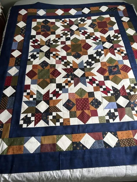 Pat Speth Nickel Quilts | I am wondering how to quilt this on a domestic machine and what color thread | Facebook Blaze A Trail Quilt, Nickel Quilts, How To Quilt, Thread, Wonder, Color