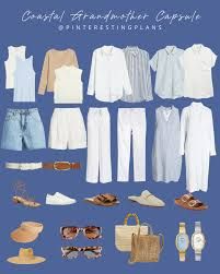 White Capsule Wardrobe, Coastal Grandmother Wardrobe, Coastal Grandmother Capsule Wardrobe, Coastal Grandmother Outfits Summer, Coastal Grandma Capsule Wardrobe, Coastal Capsule Wardrobe, Coastal Wardrobe, Coastal Grandmother Aesthetic Outfits, Coastal Grandmother