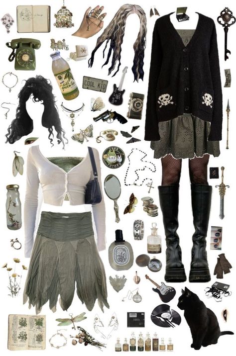 Fairy Grunge Outfit, Earthy Outfits, Fairy Clothes, Grunge Goth, Swaggy Outfits, Fairy Grunge, Goth Outfits, Alternative Outfits, Soft Grunge