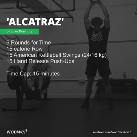 6 Rounds for Time; 15 calorie Row; 15 American Kettlebell Swings (24/16 kg); 15 Hand Release Push-Ups; Time Cap: 15 minutes Rowing Wod, Wods Crossfit, Crossfit Workouts Wod, Rower Workout, Rowing Machine Workout, Crossfit Workouts At Home, Rowing Workout, Wod Workout, Crossfit Wod