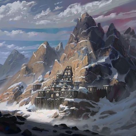 Dwarven City, Castlevania Netflix, Sunken City, Mountain City, Location Inspiration, Architecture Concept Drawings, Scene Art, Fantasy City, Fantasy Castle