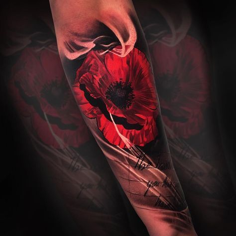 Done yesterday  Thx @scranfitnessfood for trust ;) #tattoo #tattoos #tattooed #ink #inked #inkedup #art #poppy #flowers #smoke # Mens Poppy Tattoo, Lest We Forget Tattoo Design, Poppy Hand Tattoo, Poppy Tattoo Men, Poppy Tattoo Sleeve, Lest We Forget Tattoo, Red Poppy Tattoo, Chris Tattoo, Trust Tattoo