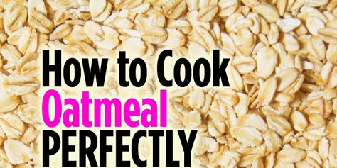 How to Cook Oatmeal Perfectly Every Time Cook Oatmeal On Stove, Cook Oatmeal, Cooking Oatmeal, Rice Cooker Recipes, Natural Drinks, Clean Eats, Cooking Light, Breakfast Dishes, How To Cook