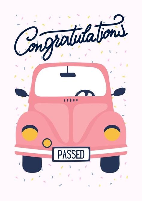 Just Passed Driving Test, Congratulations On Passing Your Driving Test, You Passed Your Driving Test, Pass Your Driving Test, Pass Driving Test Vision Board, Driving License Congratulations, Drivers Permit Test, Passed Driving Test Card, Driving Test Card