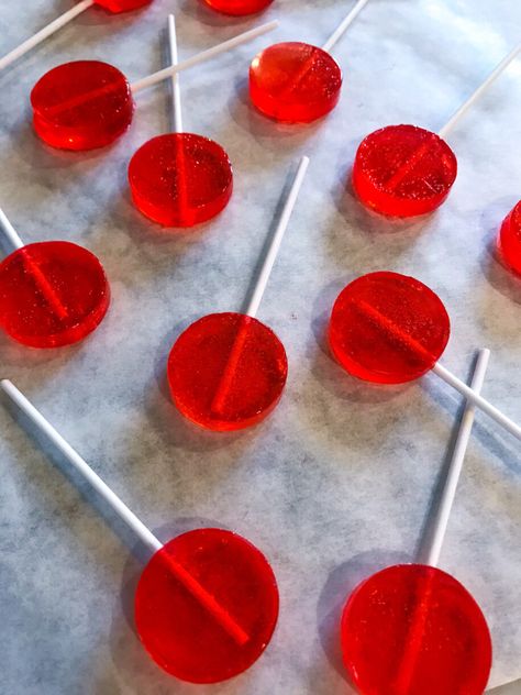 Learn to use a candy thermometer and cook a sugar syrup to hard crack stage, while making this sweet watermelon lollipops recipe. Clear Lollipop Recipe, Watermelon Lollipops, Lollipops Recipe, Homemade Lollipops, Lollipop Recipe, Hard Candy Lollipops, Sweet Watermelon, Candy Thermometer, Sugar Syrup