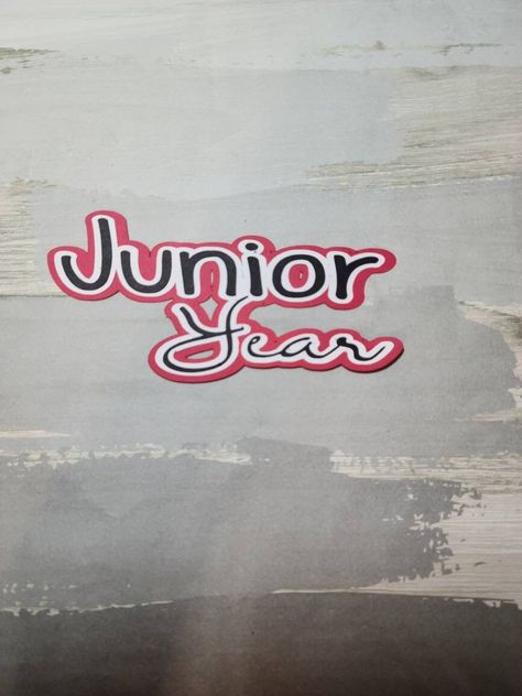 Junior Year High School, Message Design, School Scrapbook, Scrapbook Titles, School Grades, Junior Year, Junior High School, Title Page, 2024 Vision