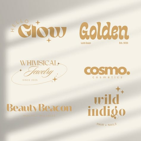 Paquetes y logotipos editables para pequeñas empresas de belleza con diseño profesional y fácil de personalizar. Makeup Business Ideas Logo, Make Up Brands Logos, Logos For Lash Business, Cosmetology Logo Ideas, Soap Logo Design Branding, Lash Studio Logo Design, Logo Design Inspiration Aesthetic, Eyelash Business Logo, Beauty By Logo