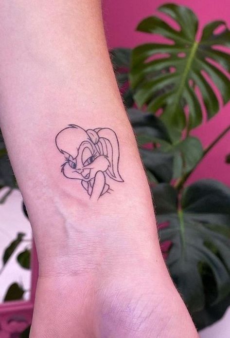 Jordan Tattoo Ideas, Valentine Tattoo Ideas, Lola Bunny Tattoo, Tattoo Ideas Heart, Valentine Tattoo, Jordan Tattoo, Pop Culture Tattoos, Tattoo Cover Ups, Cartoon Tattoo Ideas