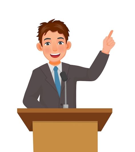 Giving Speech, Meeting Hall, Conference Meeting, Stomach Ache, Vector Cartoon, Public Speaking, Starter Pack, Vector Photo, Premium Vector