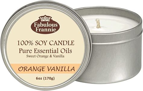 Sweet Orange and Vanilla essential oils are combined to create a candle that features a vibrant, yet relaxing aroma. Ingredients: Soy Wax, Cotton Wick and Sweet Orange amp; Vanilla Essential Oils. Size: 6oz Travel Tin For Best Results:1-Trim wick to 1/4” before each use. 2-Burn Candle on a heat resistant, stable surface. 3-Burn at least 2 hours, no longer than 4 hours. 4-Discard candle when 1/4” of wax is left. Safety: Never leave candle unattended. Keep out of reach of children and pets. Be... Amyris Essential Oil, Palmarosa Essential Oil, Travel Tin Candles, Inexpensive Christmas, Clary Sage Essential Oil, Spearmint Essential Oil, Cinnamon Essential Oil, Soy Candle Making, Cedarwood Essential Oil