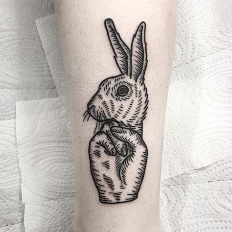 Rabbit Head Tattoo, Rabbit Hole Tattoo, Head Tattoo, Rabbit Head, Head Tattoos, Tattoo Flash Art, Little Tattoos, Flash Art, Piercing Tattoo