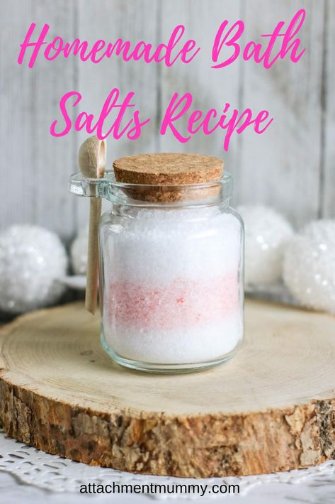 How to Make Homemade Bath Salts for Gifts Home Made Bath Salts, Bath Salts Diy Recipes, Homemade Bath Salts Recipe, Homemade Bath Salts, Unit Study Ideas, Summer Camp At Home, Camp At Home, Bath Salts Recipe, Teen Crafts