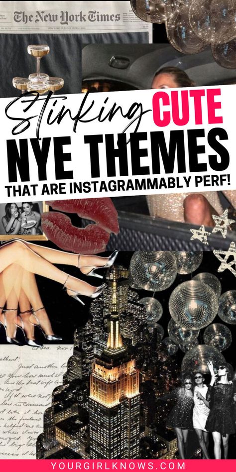 NYE is your chance to kick off January with style and flair, so why settle for anything less?

This year, don’t just have a party; throw an unforgettable bash that your friends will still be talking about when they’re making their next year’s resolutions. And these pretty New year's eve party theme ideas are perfect for that! Sequin New Year Party, Pjs And Prosecco Nye Party, Outdoor Nye Party, Nye Photo Ideas Instagram, Chic New Years Eve Party, New Years Eve Night In, Retro New Years Eve Party, New Years Disco Party Ideas, New Year’s Eve Pajama Party