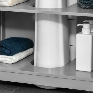 Pedestal Sink Storage Cabinet, Vanity Base Cabinet w/ U-shape Cut-Out - Bed Bath & Beyond - 40265525 Pedestal Sink Cabinet, Pedestal Sink Storage, Bathroom Cupboard, Under Sink Cabinet, Bathroom Sink Cabinets, Bathroom Vanity Base, Sink Storage, Pedestal Sink, Sink Cabinet