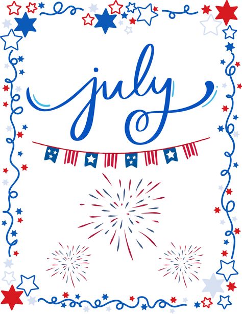 Months Wallpaper, Seasonal Wallpaper, July Wallpaper, 4th Of July Wallpaper, Widget Pics, July Background, Calligraphy Doodles, Summer Wallpapers, Holiday Aesthetic