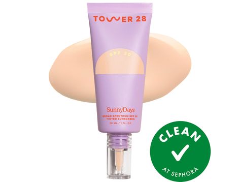 Check out this product at Sephora.com - Tower 28 Beauty SunnyDays SPF 30 Tinted Sunscreen Foundation - 13 La Cienega Sunscreen Foundation, Tower 28 Beauty, Tower 28, Foundation With Spf, Tinted Sunscreen, Warm Undertone, Sunscreen, Sephora, Foundation