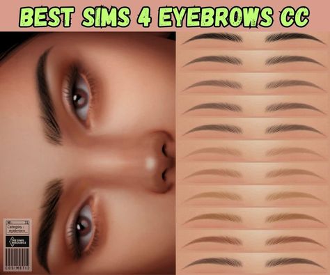 27 Gorgeous Sims 4 Eyebrows CC (Realistic Brows & Maxis-Match Brows) Brow Cc Sims 4, Sims 4 Alpha Brows, Sims 4 Mm Eyebrows, Sims 4 Cc Maxis Match Brows, Eyebrow Cc Sims 4 Maxis Match, Sims 4 Cc Skin Details Realistic Female, Sims 4 Realistic Cas Cc, Sims Brows Cc, Sims 4 Realistic Eyebrows