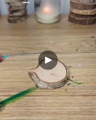 Diy With Wood Slices, Painting Ideas Mushrooms, Wood Painting Ideas, Diy With Wood, Paintings On Wood, Twine Crafts, Witch Crafts, Wooden Christmas Crafts, Art Rock