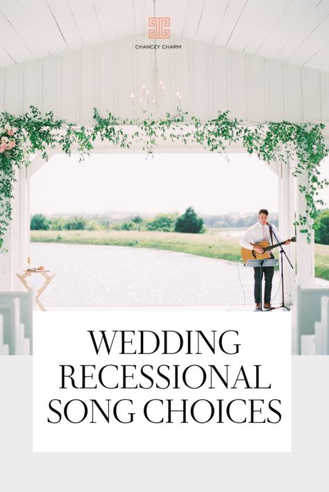 The Best Exit: Wedding Recessional Songs | Chancey Charm Wedding Ceremony Exit Songs, Wedding Exit Songs, Wedding Recessional Songs, Evening Wedding Ceremony, Wedding Recessional, Recessional Songs, Wedding Planning Printables, Wedding Ceremony Songs, Ceremony Songs