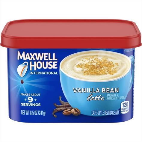 MAXWELL HOUSE COFFEE: One 8.5 oz canister of Maxwell House International Vanilla Bean Latte Café-Style Instant Coffee Beverage Mix. CAFE STYLE FLAVOR: Maxwell House International Vanilla Bean Latte Café-Style Beverage Mix has a consistently great taste Amazon Product Benefit 4. Biscuit Pudding, Maxwell House Coffee, Eggless Chocolate Cake, French Vanilla Coffee, Chicken Snacks, Maxwell House, Coffee Treats, House Coffee, Snack Bites