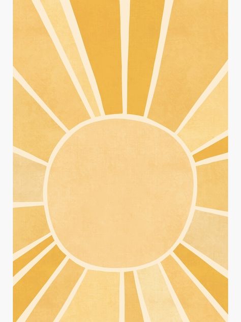 "Mustard yellow boho sun" Poster by Miss-Belle | Redbubble Yellow Boho Aesthetic, Yellow Wall Room Aesthetic, Yellow Aesthetic Poster, Mustard Yellow Aesthetic, Mustard Aesthetic, Soft Yellow Aesthetic, Mustard Yellow Wallpaper, Boho Posters, Abstract Sunrise