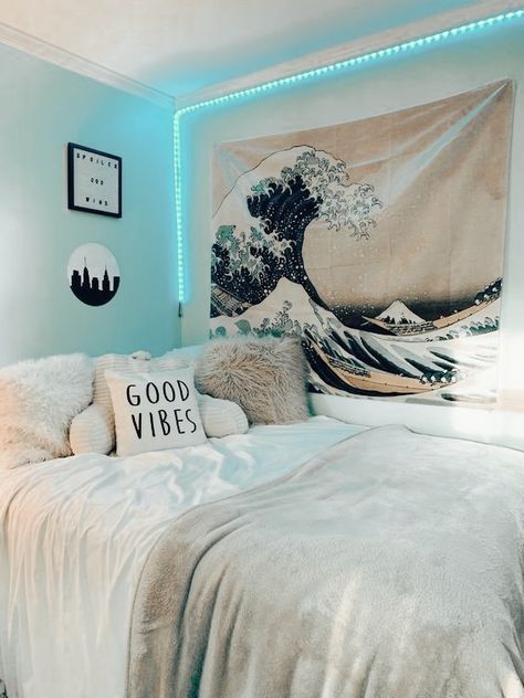 Surf Room Decor, Ocean Room Decor, Beachy Room Decor, Ocean Themed Bedroom, Beach Room Decor, Beachy Bedroom, Surf Room, Ocean Room, Beach Themed Bedroom