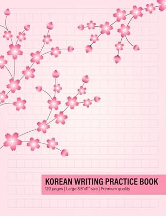 Korean Writing Practice Book: Korean Notebook For Hangul, Hangul Manuscript Paper For Korean Language Learning (Cherry Blossom Cover Design) Korean Notebook Cover, Korean Writing Practice, Korean Notebook, Manuscript Paper, Korean Writing, Korean Language Learning, Gift Inspo, Korean Language, Writing Practice