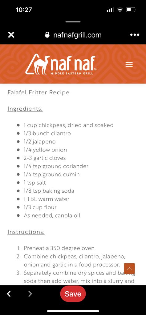 Naf Naf Grill Recipes, Falafel Recipe, True Food, Fritter Recipes, Grill Recipes, Fit Food, Middle Eastern Recipes, Allergy Free, Food Stuff