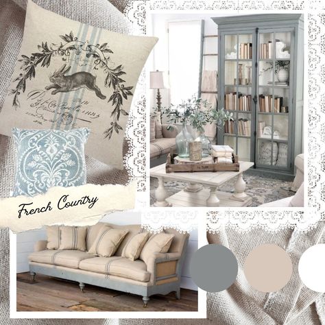 French Country Mood Board, Country Mood Board, Charming Interior, French Country Interiors, Country Interiors, French Country Decor, Interior Decorating Styles, Cozy Ambiance, Decorating Style