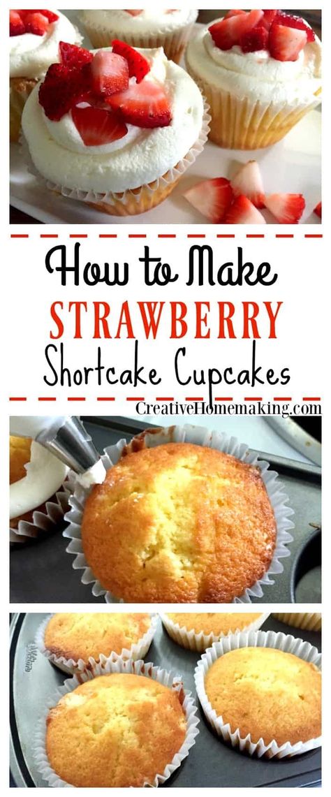 Strawberry Shortcake Cupcakes, Shortcake Cupcakes, Cupcakes Strawberry, Strawberry Shortcake Cupcake, Ideas Cupcakes, Strawberry Shortcake Recipes, Shortcake Recipe, Strawberry Party, Salty Cake