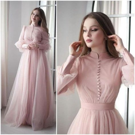 Frock Fashion For Wedding, Party Wear Dress For Muslims, Borka Design Muslim Simple, Prom Dresses For Muslims, Trendy Gowns For Party, Muslim Party Wear Dresses, Muslim Formal Dress, Muslim Fashion Dress Gowns, Cute Formal Dresses