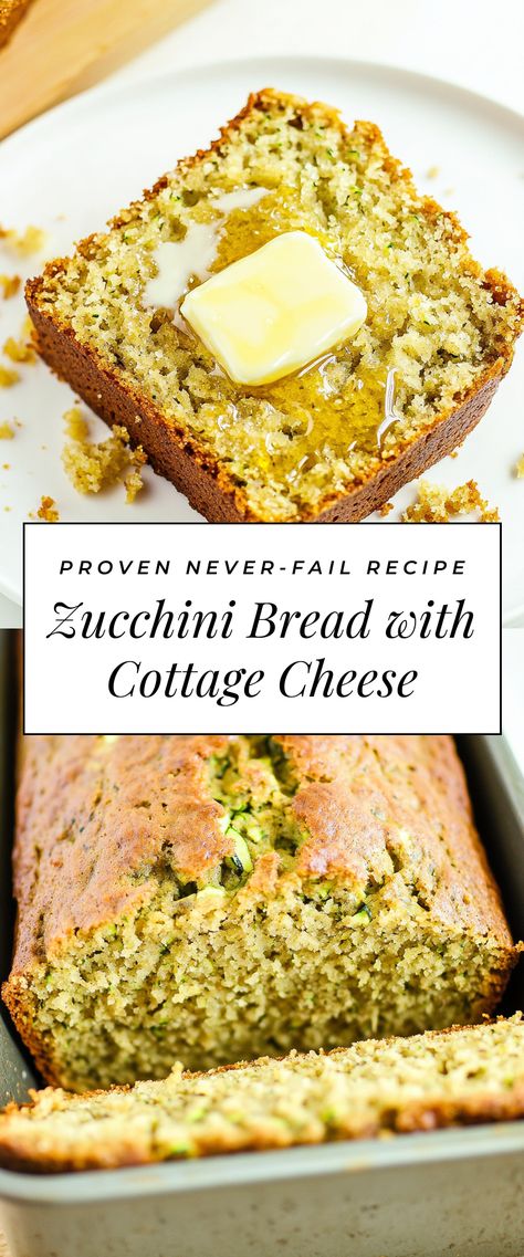 Image for Zucchini Bread with Cottage Cheese Cottage Cheese Zucchini Bread, Zucchini Cottage Cheese Recipes, Cottage Cheese Soup, Cottage Cheese Banana Bread, Cheese Zucchini Bread, Cottage Cheese Zucchini, Zucchini Cottage Cheese, Zucchini Cheese Bread, Bread With Cottage Cheese