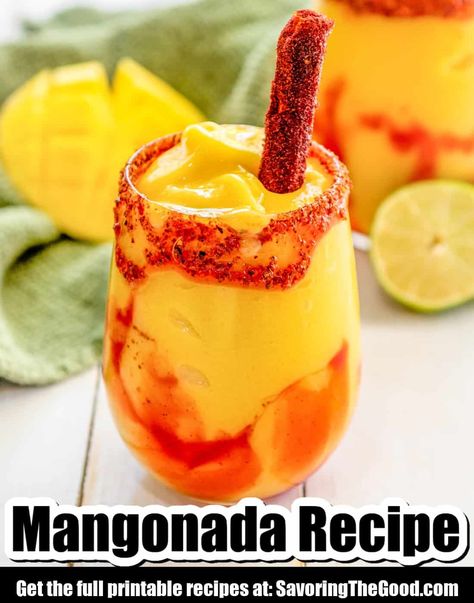 Mango Chamoy, Mangonada Recipe, Tajin Seasoning, Chamoy Sauce, Tamarind Candy, Smoothie Mango, Mango Drink, Recipe Mango, Mango Drinks