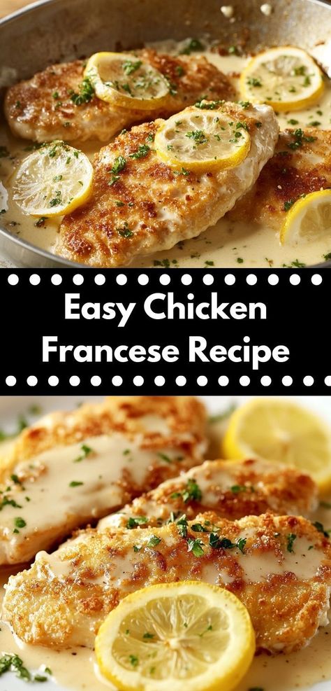 Looking for a flavorful dish that impresses? This Chicken Francese recipe is a delightful blend of lemon and butter that elevates any family dinner. Quick to prepare, it’s perfect for busy weeknights. Chicken Francese Recipe, Chicken Francese, Fried Chicken Cutlets, Chicken Crockpot Recipes Easy, Dinner Rotation, Hearty Chicken, Chicken Breast Seasoning, Lemon Sauce, Yummy Chicken Recipes