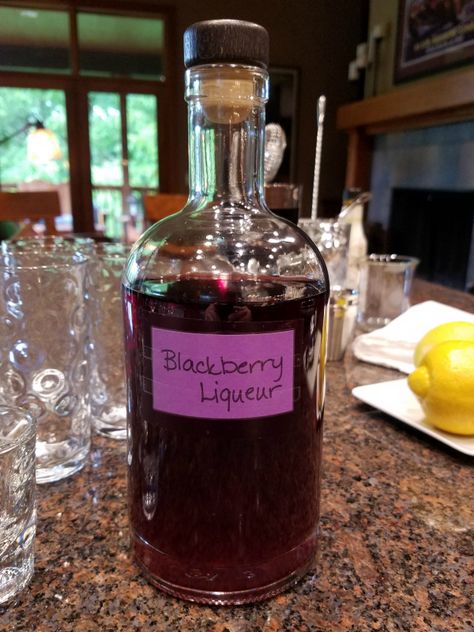 in the simple syrup and stir. You could add up to 8 Blackberry Liqueur Recipes Vodka, Blackberry Infused Vodka, Blackberry Wine Recipe, Blackberry Liqueur Recipes, Homemade Liqueur, Homemade Extracts, Homemade Liqueur Recipes, Brandy Recipe, Liqueur Recipes