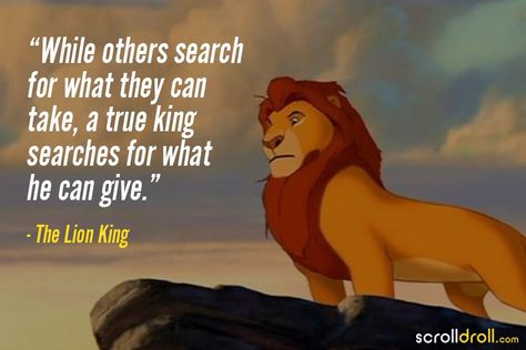 Quotes From Lion King, The Lion King Quotes, Lion King Quote, Disney Lessons, Lion King Quotes, King Pictures, Lion King Jr, Beast Quotes, Disney Quote