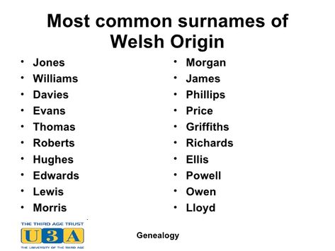 Welsh Surnames, Morgan Williams, James Davies, Last Name Meaning, Robert Ri'chard, Story Help, Name Origins, Williams James, Last Names