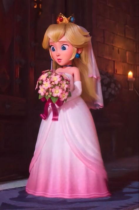 Princesa Peach Cosplay, Movie Wedding Dresses, Peach Wedding Dress, Peach Cosplay, Peach Clothes, Super Mario Bros Games, Super Princess Peach, Super Princess, Peach Mario