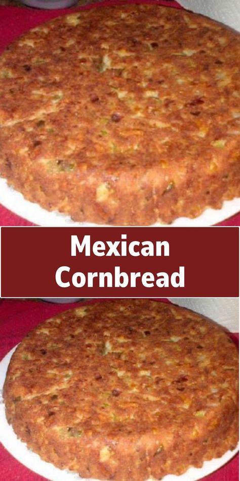 Spice up your bread basket with our Mexican Cornbread. Infused with jalapeños and cheese, it's a moist, spicy kick that pairs perfectly with soups and chilis. Mexi Corn, Easy Mexican Cornbread, Mexican Cornbread Recipe, Mexican Cornbread Casserole, Cornbread Casserole Recipe, Mexican Cornbread, Mexican Bread, Cornbread Casserole, Chicken Fajita Recipe