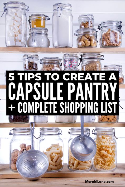 Capsule Pantry, Stocked Pantry, Refrigerator Ideas, Pantry List, Butter Block, Canned Vegetables, Baking Items, Make Breakfast, Asian Inspired Recipes