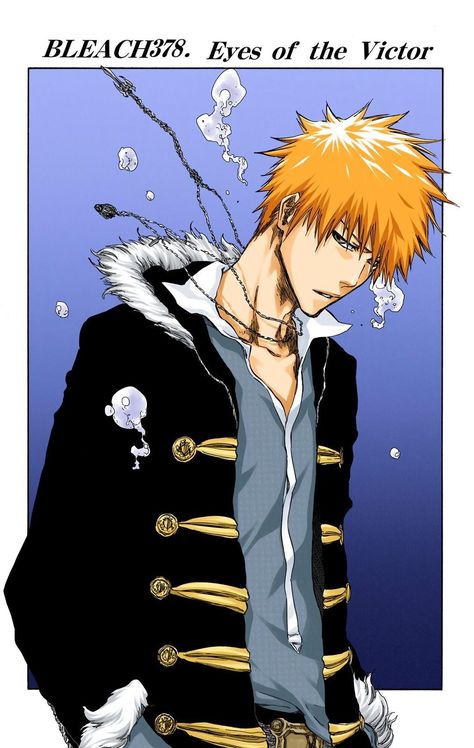 Anime Character, Bleach, Orange, Anime, Blue, White, Black, Art