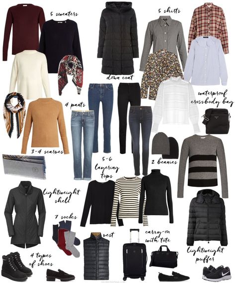 Winter Cruise Outfits Cold Weather, Airport Style Winter, Natalie Paris, Winter Travel Packing, Cold Weather Packing, Cold Weather Travel, Winter Travel Outfit, Travel Capsule, Winter Packing